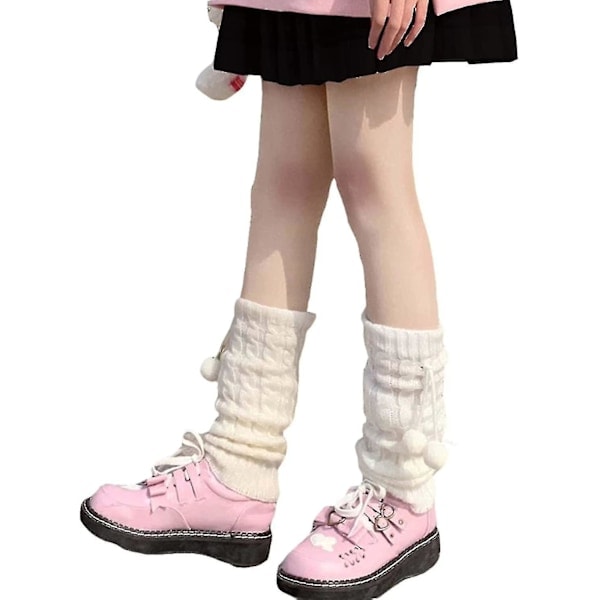 /HH/Naiset Tytöt Japanilainen Kawaii Neulotut Pitkät Virkatut Villapallo Säärystimet Polvenkorkuiset