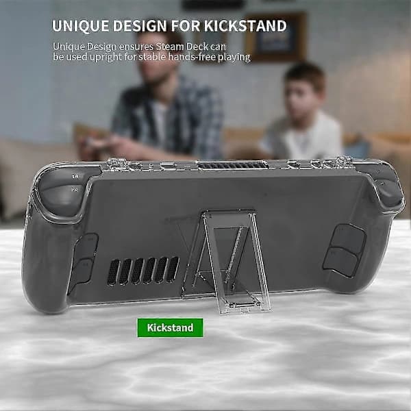 HA~Transparent Game Console Protective Case Compatible With Steam Deck, Anti-Slip Hard PC Shell, Steam Deck Gaming Accessories