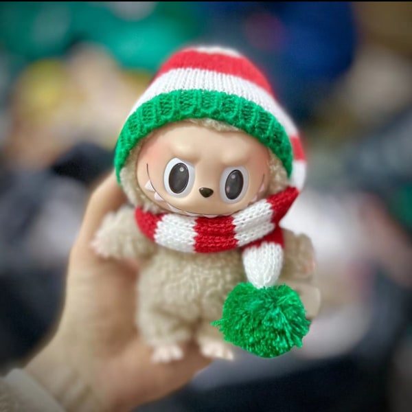 [HH]LABUBU Jouluvaatteet Yllätyslaatikko Söpöt Vaatteet Sarjakuva Jouluaiheiset Asut Yllätyslaatikko Sopii 15cm POP MART LABUBUlle 15 cm-17cm labubu 7