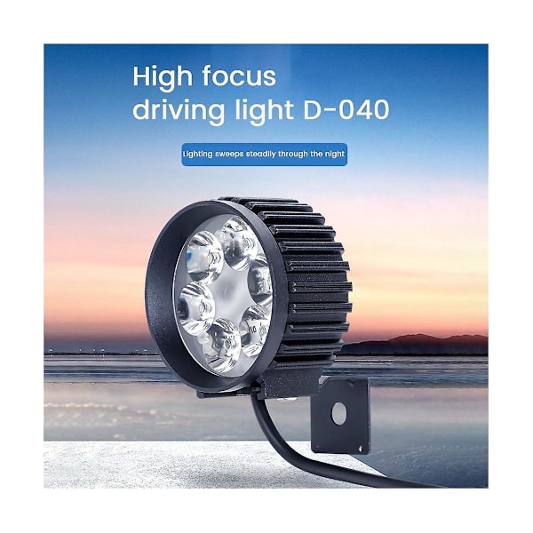 Elektrisk cykel framlampa 12v-80v Universal cykelhorn strålkastare vattentät elektrisk scoo