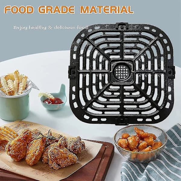 Erstatningsgrillplade til Air Fryer Crispers til Instant Vortex 6qt med 8 gummipuder
