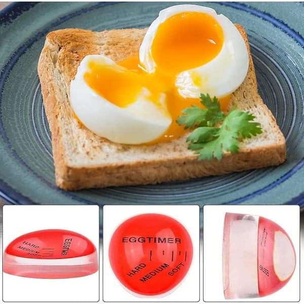 Egg Timer, 4 stk fargeskiftende eggtimer, eggkoker for 4 hardhetsnivåer, eggtimer farge, velg modning av egg etter temperatur