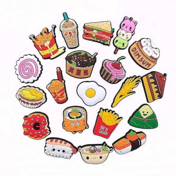 HA-50 stk Mat Sko Charms For Crocs Tresko Dekorasjon For Barn Gutter Jenter