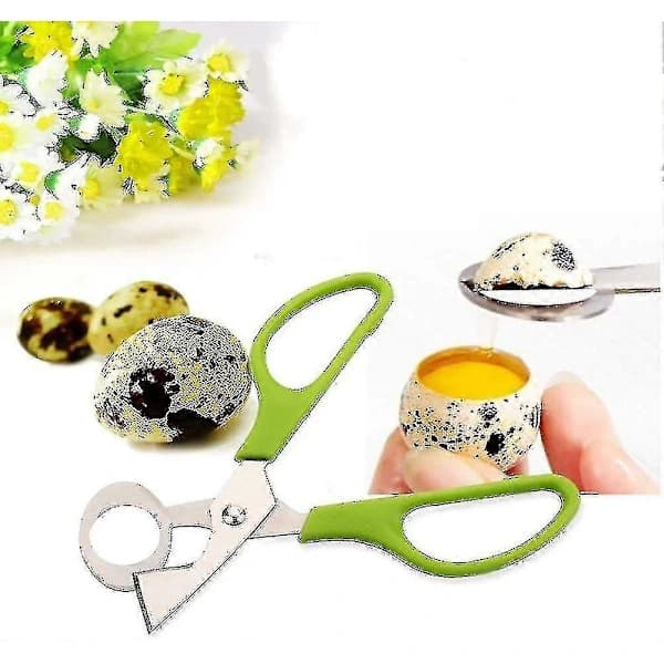 10 stk Vaktel-egg saks, Vaktel-eggskreller Rustfritt stål Eggeskallåpner, Eggeskallkutter