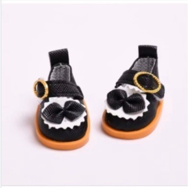 [HH] Første og Anden Generations Labubu Tøjtilbehør Sæt Sort til Stil Siddende Festdukke Kjole Tegneserie Legetøjsdesign Black little princess shoes