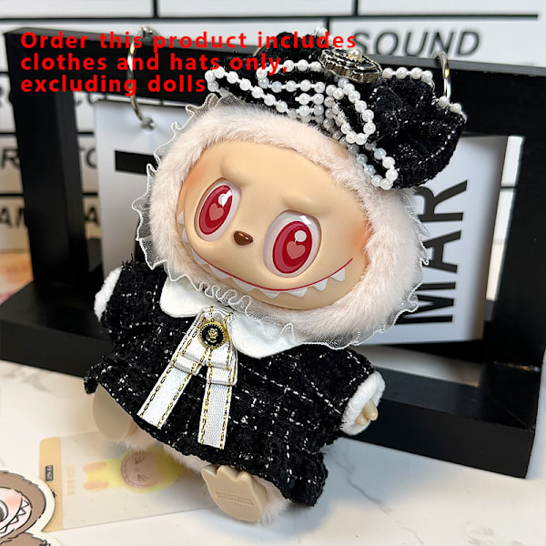 [HH] Labubu Kläder Universal Sittande Stående Plyschdocka Designkläder Tillbehör Blind Box Labubu Kläder style 19