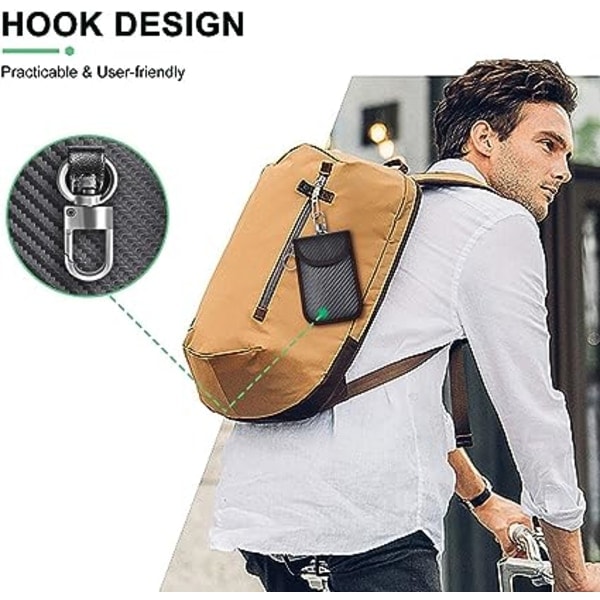 /HA/ Sæt med 2 Mini Bærbar Anti RFID etui, Anti RFID bilnøgleetui, RFID etui til nøglefri bilnøgle, Tyverisikring Anti Hacking af