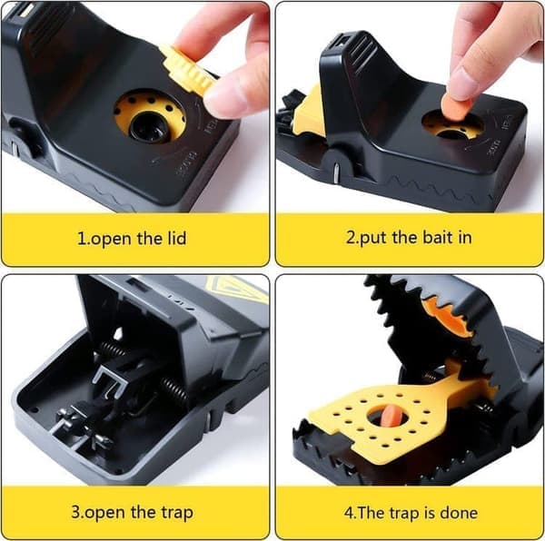 8-pack Professional Mouse Traps – Reusable Plastic Traps for Kitchen, Bedroom and Home