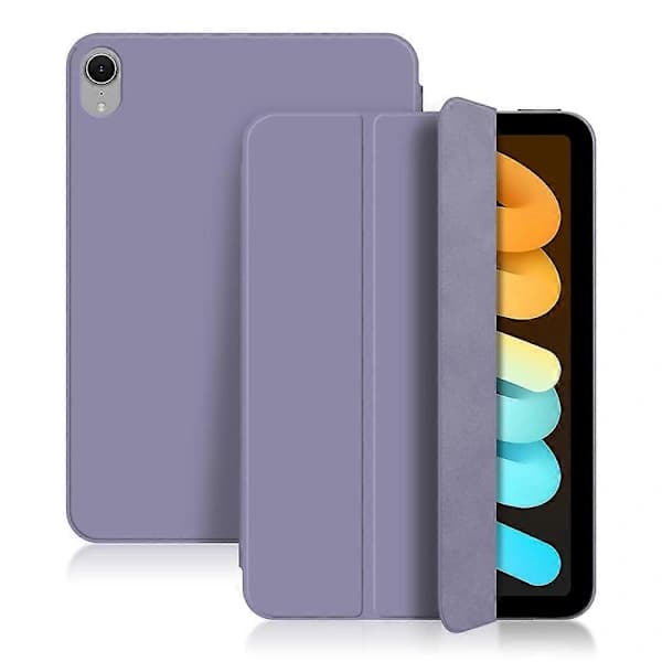 HA~Etui for iPad mini (2024) Magnetisk feste PU-lær Tri-Fold Stativ Støtsikkert Beskyttelse - Lilla