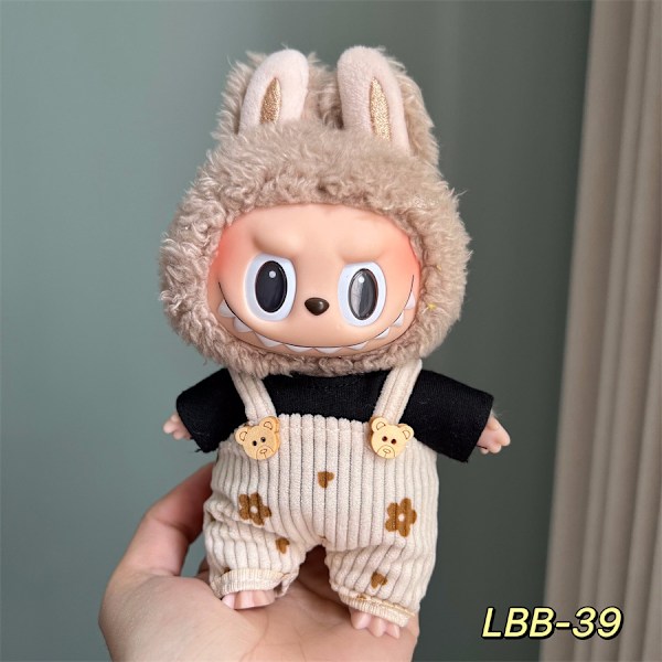 [HH] 17cm Labubu Dockkläder Vinyl Labubu Docka Mode Ersättningsdocka Tillbehör Ropa de muneca Vetements pour poupees LBB-39
