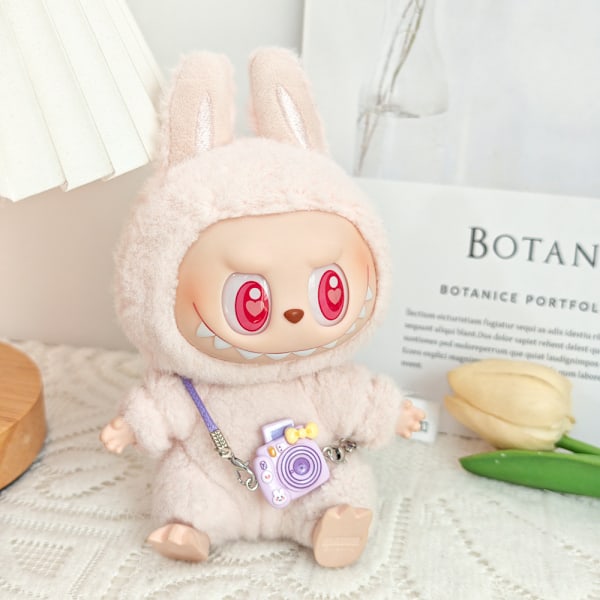 [HH] Flocking Labubu Blind Box Avaimenperä Nuken Vaatteet Nuken DIY Tarvikkeet 15CM Pieni Hirviö Pip Housut Pukeutuminen Only Clothes(No Doll) 22