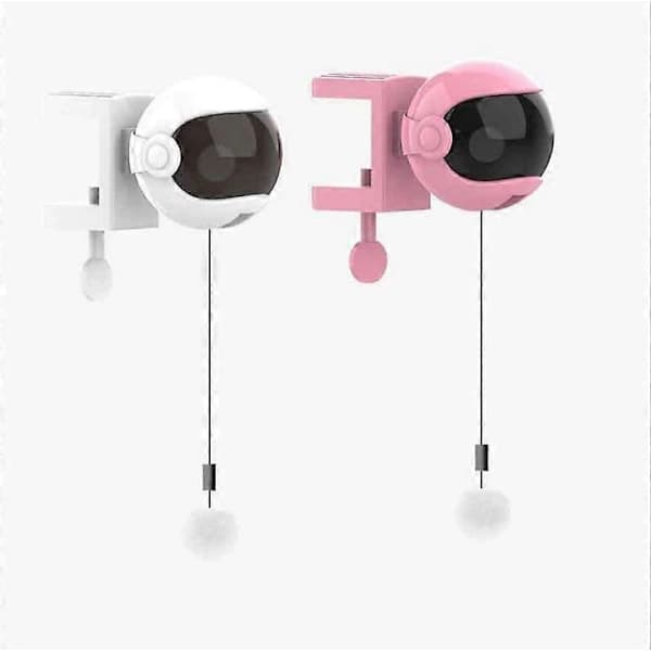 Rosa Interaktiv Kattlegetøj - Smart USB Genopladelig Kattebold - Kattlegetøj - Selvroterende Legetøj