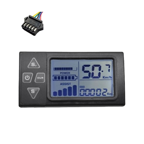 24v-60v S861 Lcd Ebike Display Dashboard til Elcykel Bldc Controller Kontrolpanel (sm Stik 5p