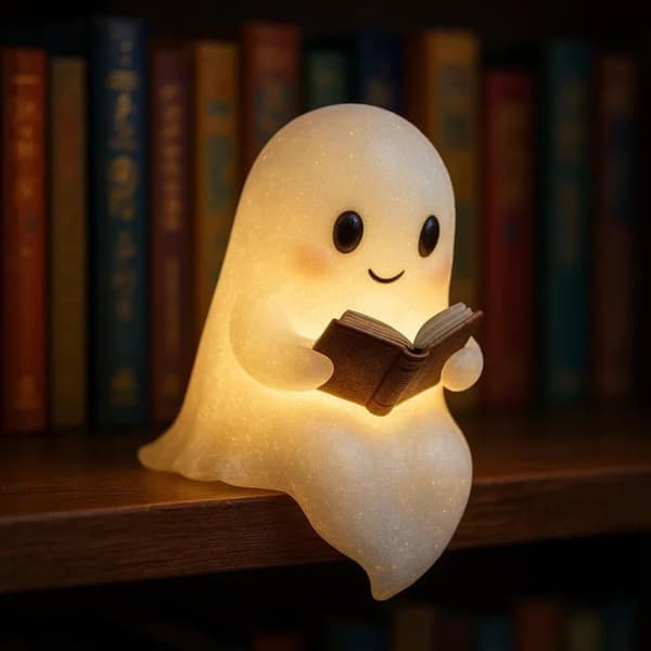3D LED-Nattlampe - Spøkelsesleselampe - for Halloween
