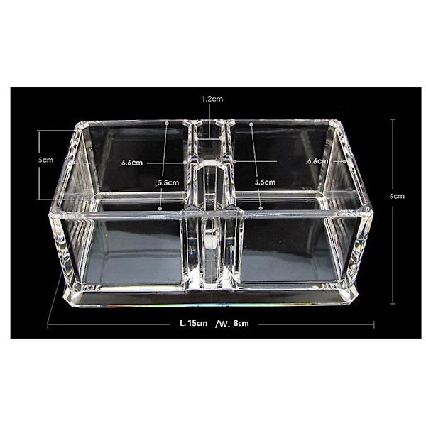2 Gitterklare Akryl Teposeholdere Kaffe Sukkerposebokse Akryl Opbevaringsorganisator Etui 15x8