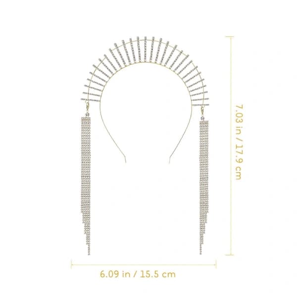 2 stk. Gudinne Hodeplagg Rhinestone Dusk Halo Krone Tiara Hårtilbehør for Kvinner
