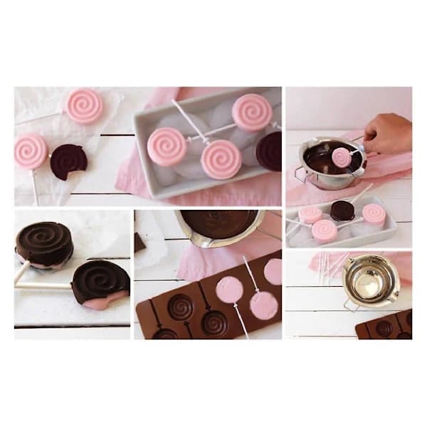 2 stk. Silikone Klubstangforme DIY Silikoneforme Runde Chokoladeforme