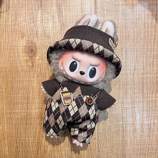 [HH] Labubu Kläder och Accessoarer Endast Kläder POPMART LABUBU Sittande Docka Kläder Hatt 6