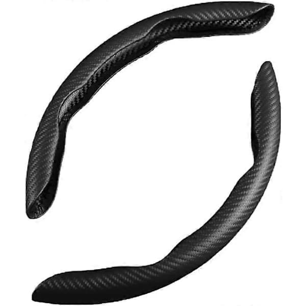 Rattdeksel i karbonfiber, segmentert rattdeksel, sommerfuglrattdeksel, biltilbehør svart