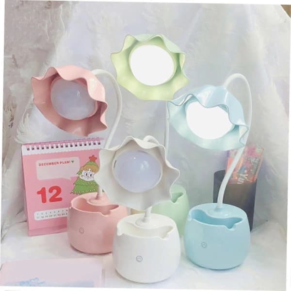 HA~2 stk Bordlampe USB Skrivebordslampe Studielampe Sengelampe LED
