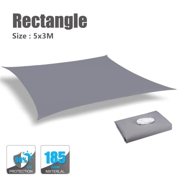 4x3 m Vanntett Solseil, 98% UV-Beskyttelse for Hage og Terrasse