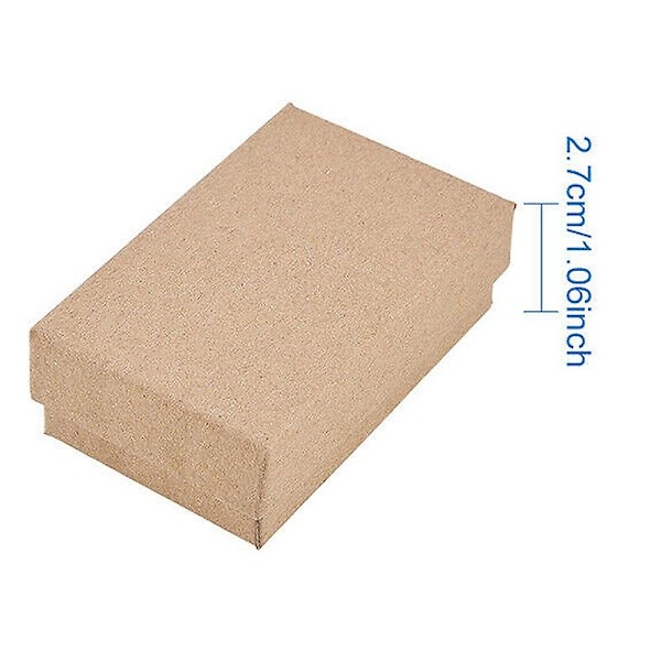 24 st Kraftpapperspresentask Liten Kraftpappers smyckeskrin Handgjord kartongförpackning Presentask Bröllopsdekorationer