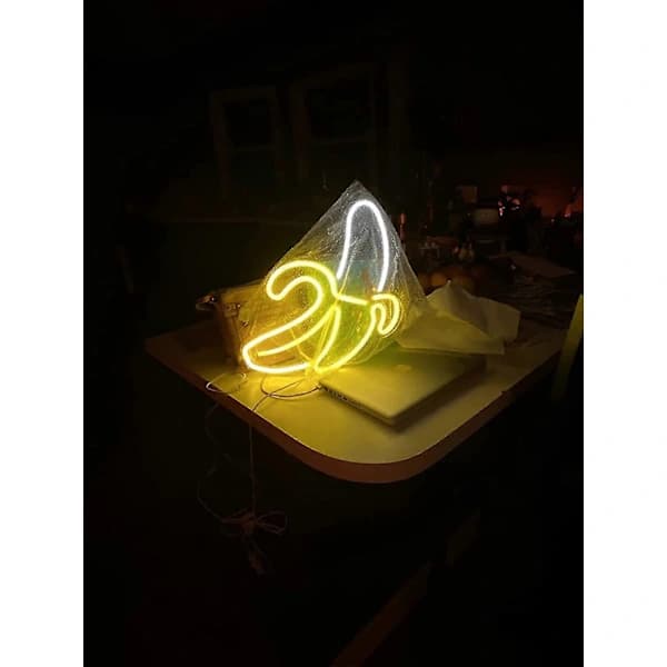 Neonskylt, Banan LED Neonskylt Vägglampa Väggdekor, Batteri Eller USB-driven Lysande Akryl Neonskylt För Sovrum, Barnrum, Vardagsrum