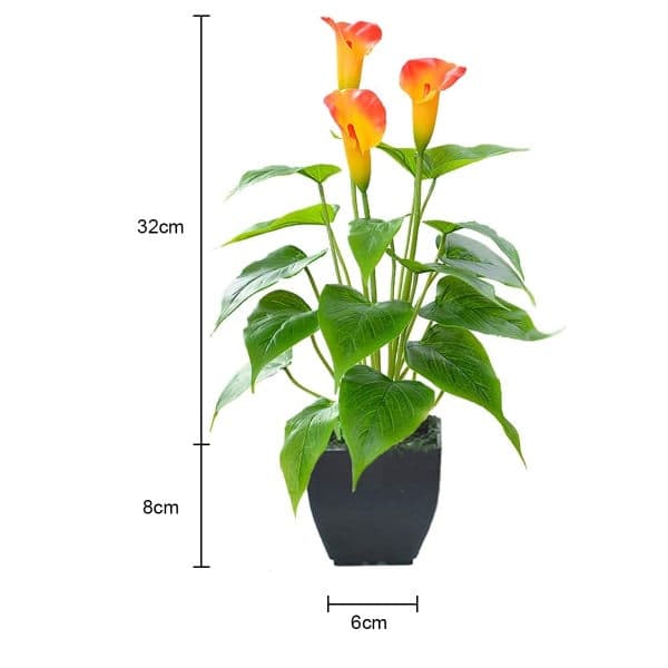 Kunstige planter Udendørs kunstige potteplanter Falske planter orange