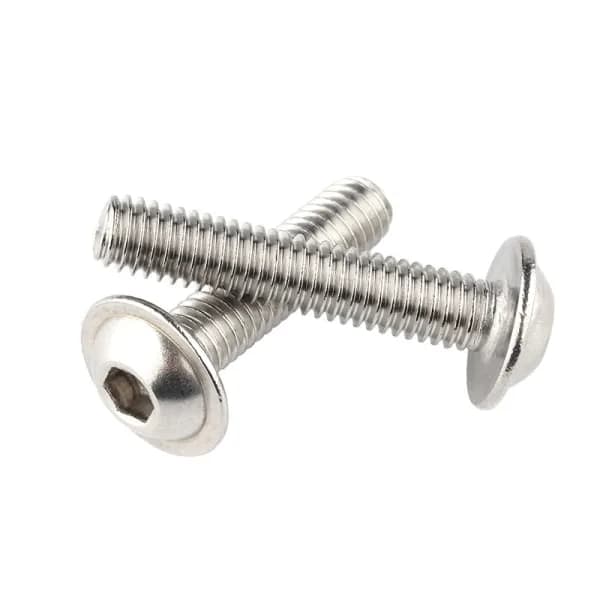 100 stk, 304 rustfrie stål knappskruer, M6*16mm