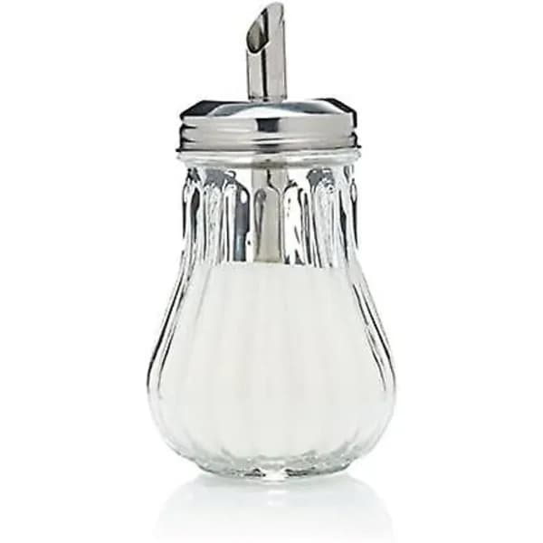 HK Glas Sockerströare med Hällpip, Retro Sockerburk Karaff Café Bistro Restaurang Sockerströare Skål (Glasströare)