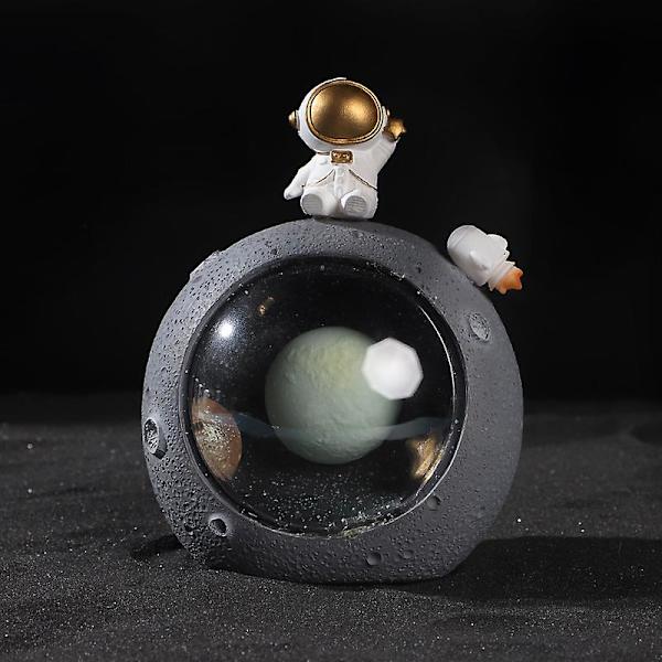 Galaxy Astronaut Kreativ Hem Skrivbordsornament Grossist Liten Lampa Vardagsrumsdekoration Silver Star Förvaringsornament