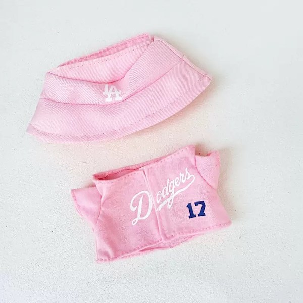 [HH] Labubu Dodgers Lagkläder LA Tröja Labubu V3 Kläder Pink