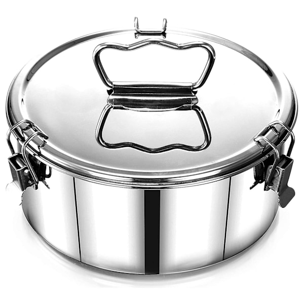 Rustfritt stål flanform med lokk og enkelt løftehåndtak, tilbehør for 6, 8 Qt baking, 2-qt kake