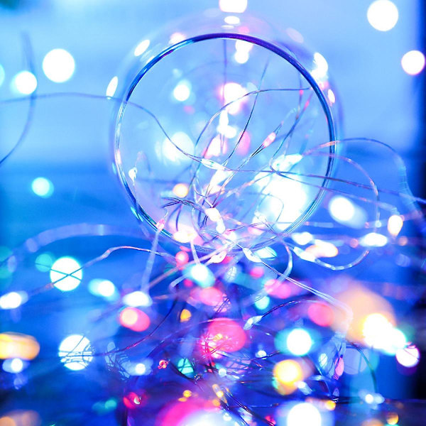 Eventyrlys Solenergi 100 LED Blinkende Julelys Innendørs Dekorative Minilys for Hjem Hage Bryllupsfest Festivaldekorasjoner