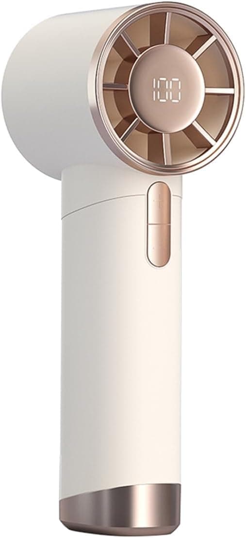 Håndholdt ventilator med justerbar hastighed 1-100, genopladelig mini-ventilator med LED-display