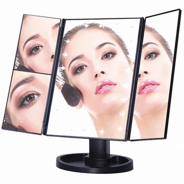 3-i-1 Makeup Spejl LED - Spejl til Makeup - Makeuptoiletbord