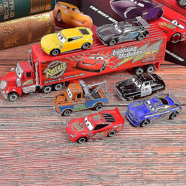 /HA/7 stk. Lynet McQueen Jackson Storm Mack Onkel Lastbil Diecast Metal Bilmodel