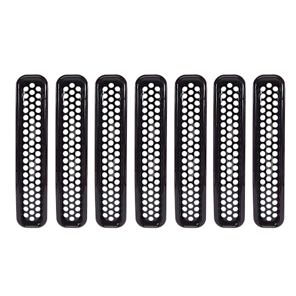 Honeycomb Mesh Front Grill Inserts Kit For 1997-2006 Wrangler Tj & Unlimited - (7pcs)