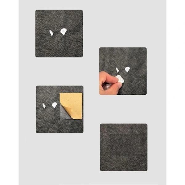 Selvklebende Lærpatch - Lær - 50x100 cm Mørkebrun Mørkebrun