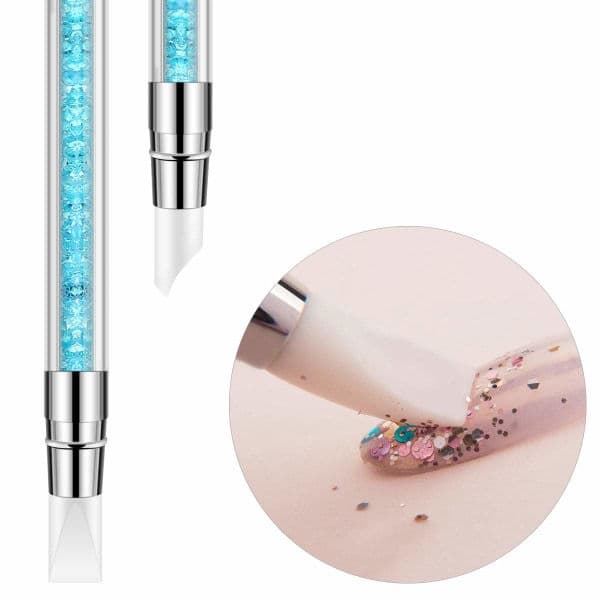 5 stk Negle Silikon Penn - Pulver + Svart + Blå + Grønn + Lilla Makeup