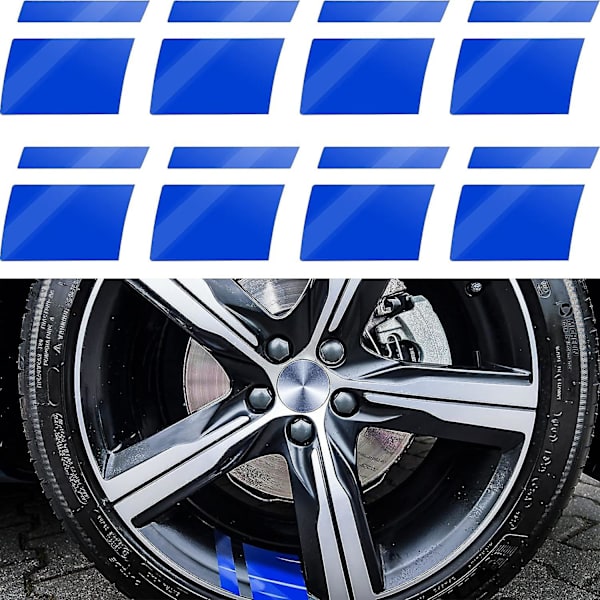8 kpl:n pyörän vanteen tarra raidat Auton tarrat Heijastavat auton tarrat Autotarrat Hash-raitarrat 18-21 tuuman vanteille Renkaat(Sininen)