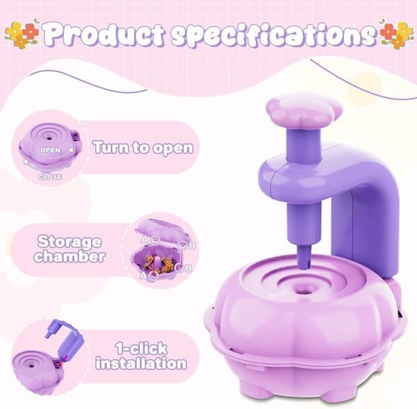 Blomsterlegetøj DIY Håndarbejde til Piger 4-8 år, Kreativ Buket & Pædagogisk Legetøjssæt