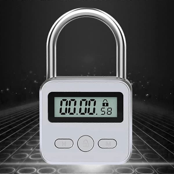 Metall Timerlås LCD Timer Opptil 99 Timer USB Timer Hengelås - Premium