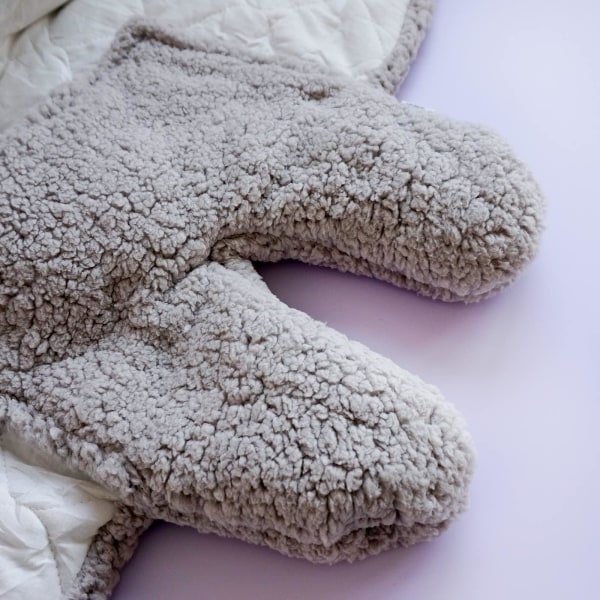 Unisex baby , sovsäck för vinterfödelse Tjock sovsäck med separata ben Nyfödd baby Nest-Grå-9M(3-6 månader)