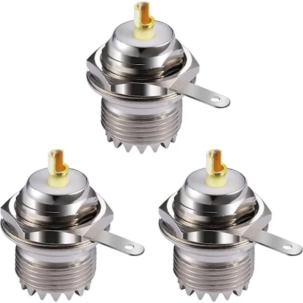 3 stk. SO239 Skotforbindelser UHF Hun SO-239 Skotforbindelse Nu