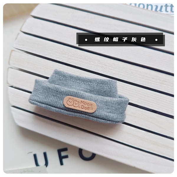 [HH]Labubu Baby Coat Vinyl Blind Box Hänge Generation Två Serien för Liten Kjol Mini Leksak Stil Modedocka Endast Kläder Ingår Threaded hat gray - small size
