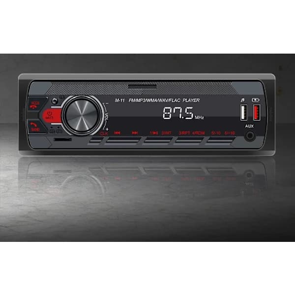 1DIN Bluetooth Bilstereo, MP3/USB Front Aux, AM/FM-mottaker, Stabil Bluetooth-signal, Stemmeassistentstøtte for sikker, intuitiv kjøring