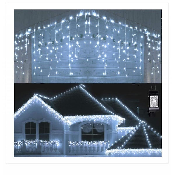 Udendørs julelys - 300 LED'er 10 m juledekorationer Fe-lys / Xmas netstrømsdrevne vandtætte strenglys til have terrasse