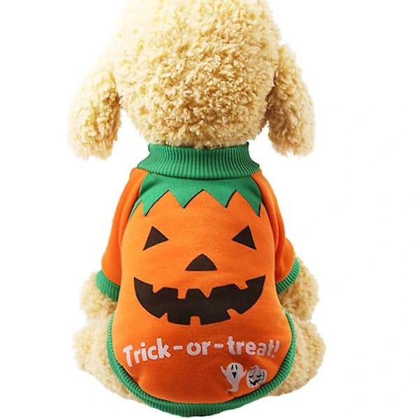 Halloween Kläder Hund Valp Tröja Jacka Katt Vinter Varm L L