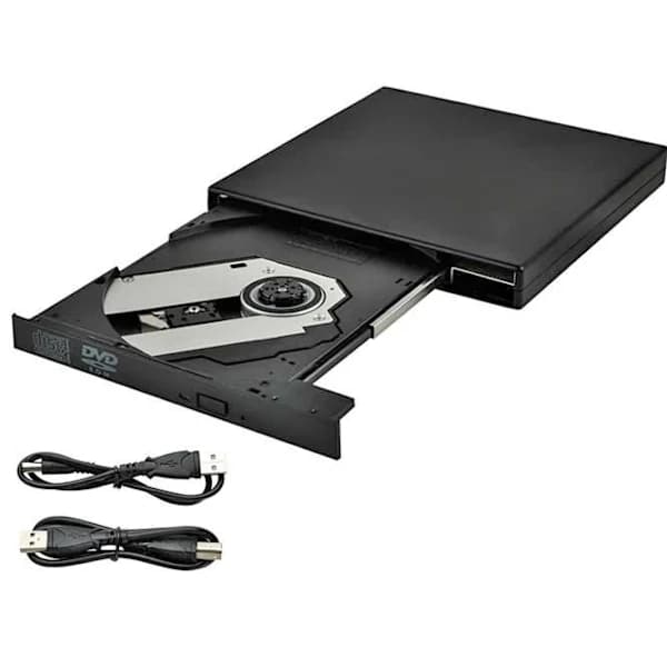 Ekstern DVD/CD-brænder - 24x Sort Sort